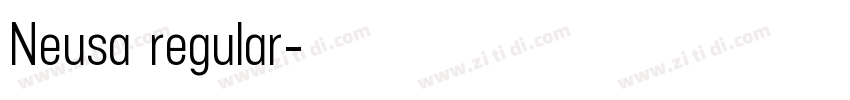 Neusa regular字体转换